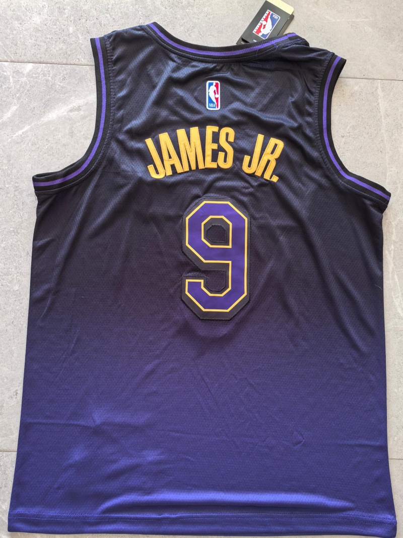 Men Los Angeles Lakers #9 James Jr purple 2024 2025 NBA jersey->youth nba jersey->Youth Jersey